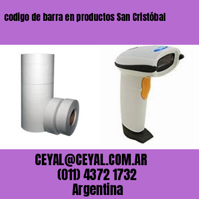 codigo de barra en productos San Cristóbal