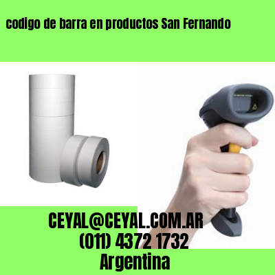 codigo de barra en productos San Fernando