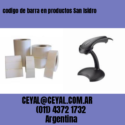 codigo de barra en productos San Isidro