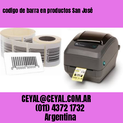 codigo de barra en productos San José