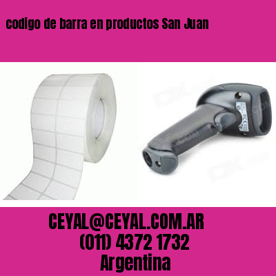 codigo de barra en productos San Juan