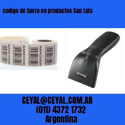 codigo de barra en productos San Luis