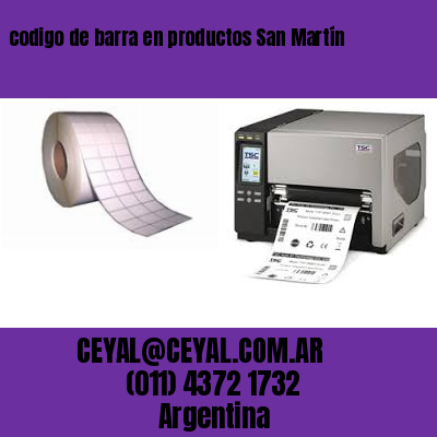 codigo de barra en productos San Martín