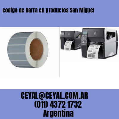 codigo de barra en productos San Miguel