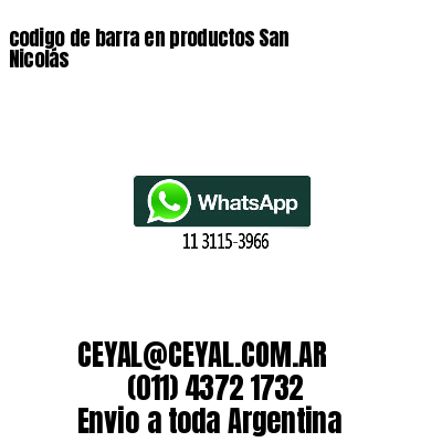 codigo de barra en productos San Nicolás