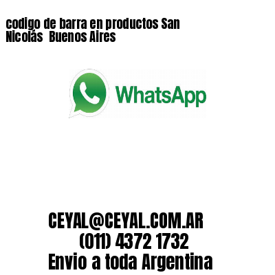codigo de barra en productos San Nicolás  Buenos Aires