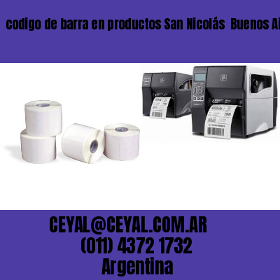 codigo de barra en productos San Nicolás  Buenos Aires