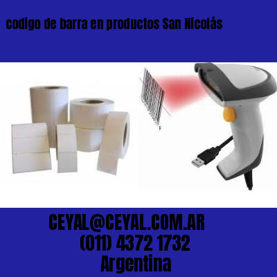 codigo de barra en productos San Nicolás