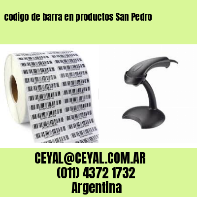 codigo de barra en productos San Pedro