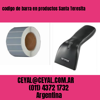 codigo de barra en productos Santa Teresita