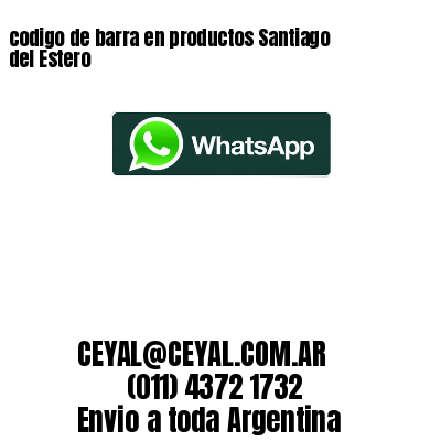codigo de barra en productos Santiago del Estero
