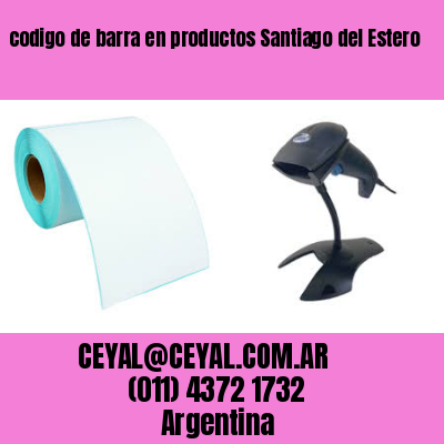 codigo de barra en productos Santiago del Estero
