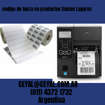 codigo de barra en productos Santos Lugares