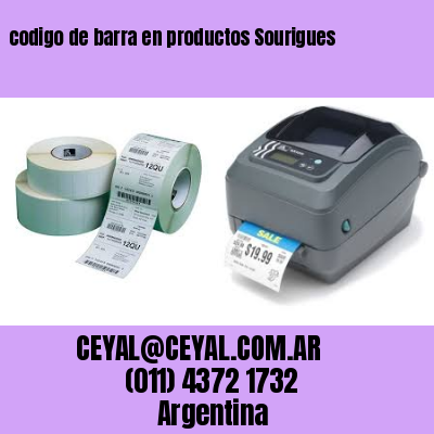 codigo de barra en productos Sourigues