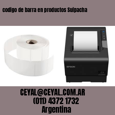 codigo de barra en productos Suipacha