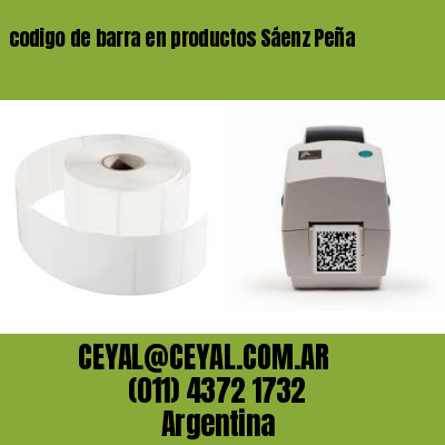 codigo de barra en productos Sáenz Peña