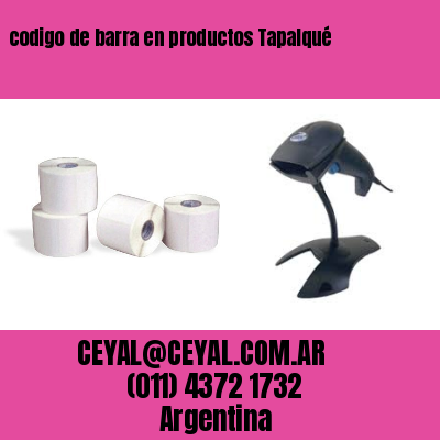 codigo de barra en productos Tapalqué