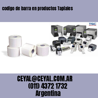 codigo de barra en productos Tapiales
