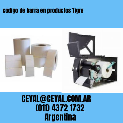 codigo de barra en productos Tigre