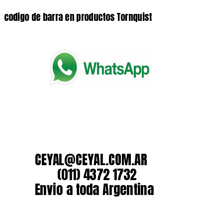 codigo de barra en productos Tornquist