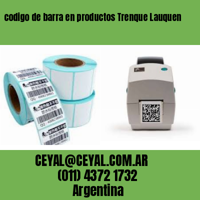 codigo de barra en productos Trenque Lauquen