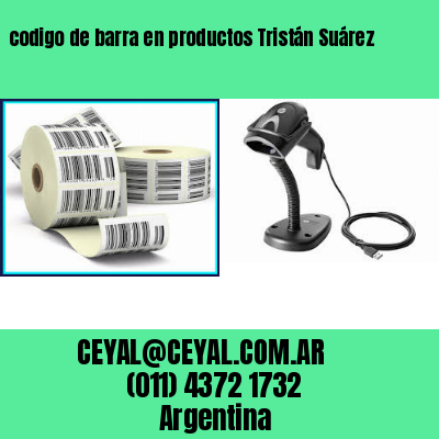 codigo de barra en productos Tristán Suárez