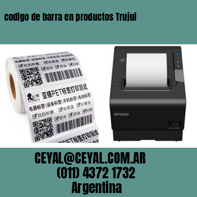 codigo de barra en productos Trujui