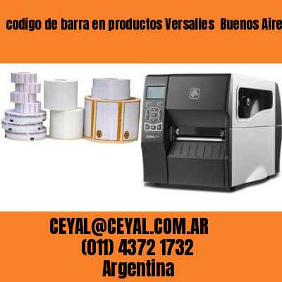 codigo de barra en productos Versalles  Buenos Aires