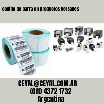 codigo de barra en productos Versalles
