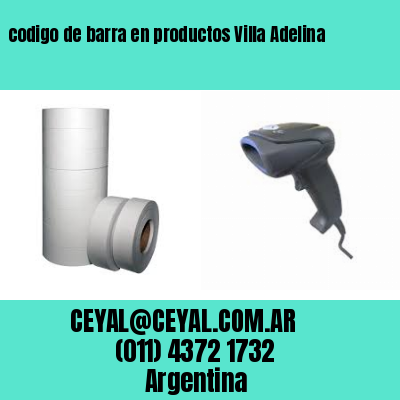 codigo de barra en productos Villa Adelina