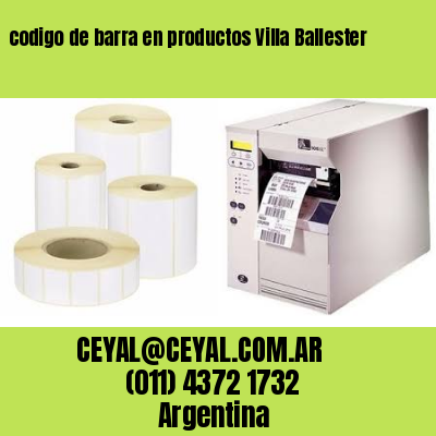 codigo de barra en productos Villa Ballester