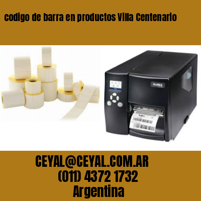 codigo de barra en productos Villa Centenario