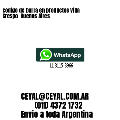 codigo de barra en productos Villa Crespo  Buenos Aires
