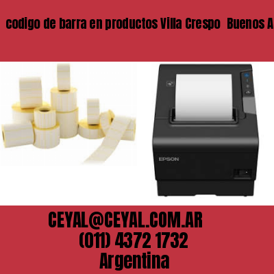 codigo de barra en productos Villa Crespo  Buenos Aires