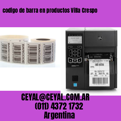 codigo de barra en productos Villa Crespo