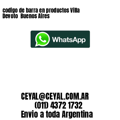 codigo de barra en productos Villa Devoto  Buenos Aires