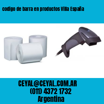 codigo de barra en productos Villa España