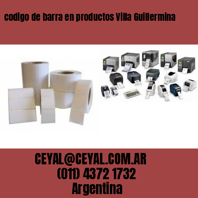 codigo de barra en productos Villa Guillermina