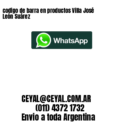 codigo de barra en productos Villa José León Suárez
