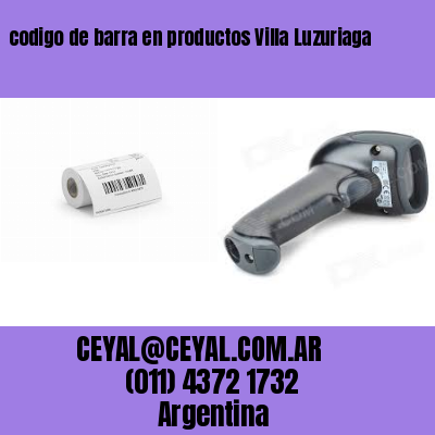codigo de barra en productos Villa Luzuriaga