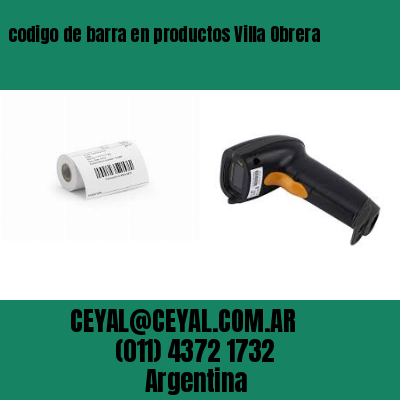 codigo de barra en productos Villa Obrera