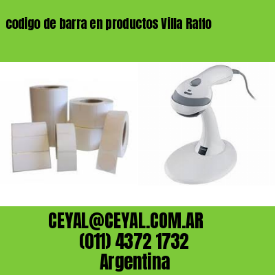 codigo de barra en productos Villa Raffo