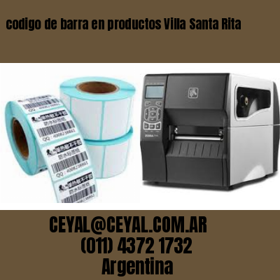 codigo de barra en productos Villa Santa Rita