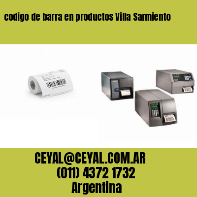 codigo de barra en productos Villa Sarmiento