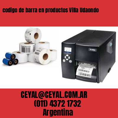 codigo de barra en productos Villa Udaondo