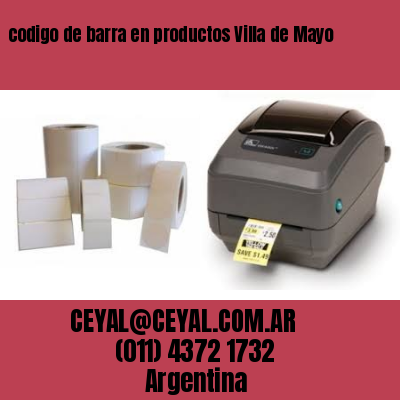codigo de barra en productos Villa de Mayo