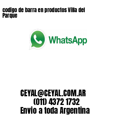 codigo de barra en productos Villa del Parque