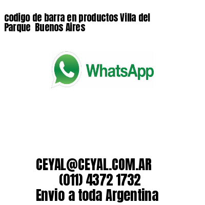 codigo de barra en productos Villa del Parque  Buenos Aires