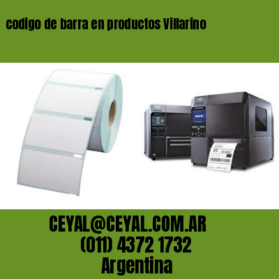 codigo de barra en productos Villarino