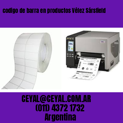 codigo de barra en productos Vélez Sársfield